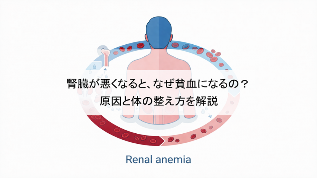 【腎臓ブログ】腎臓が悪くなるとなぜ貧血になるの?原因と体の整え方を解説