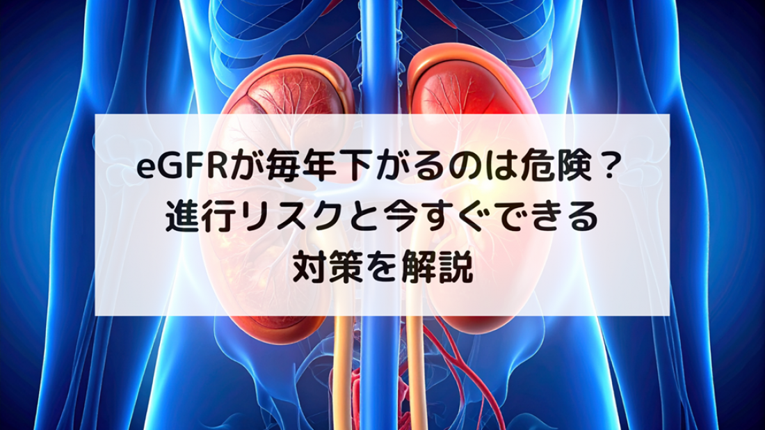 【腎臓ブログ】eGFRが毎年下がるのは危険?進行リスクと今すぐできる対策を解説